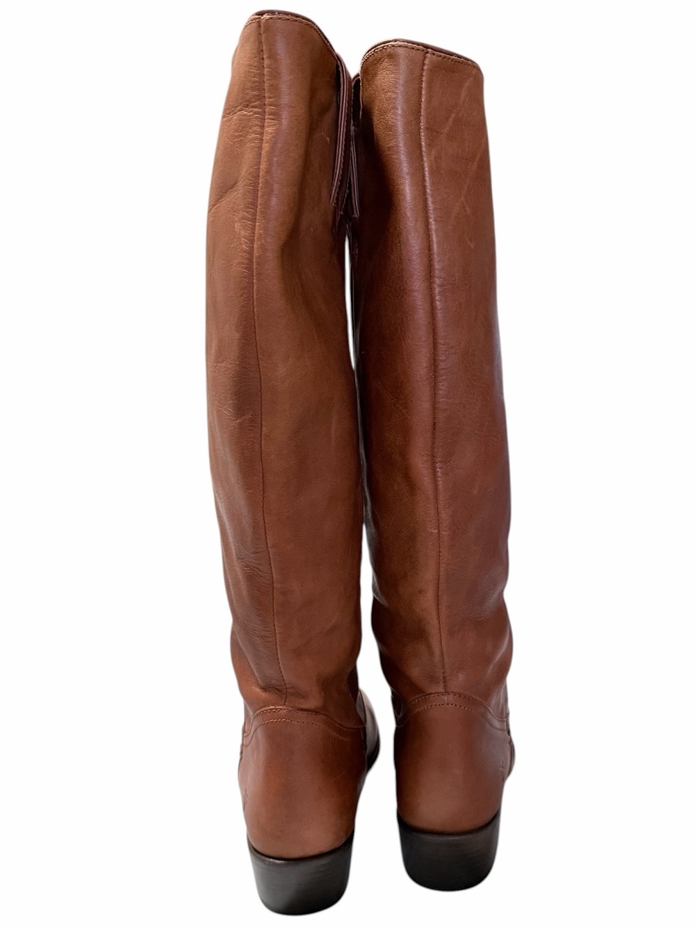 Frye Carson Pull On Tall Boots in Molasses Brown Leather Size 8 - Picture 7 of 14
